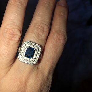 Swarovski Crystal and sterling ring